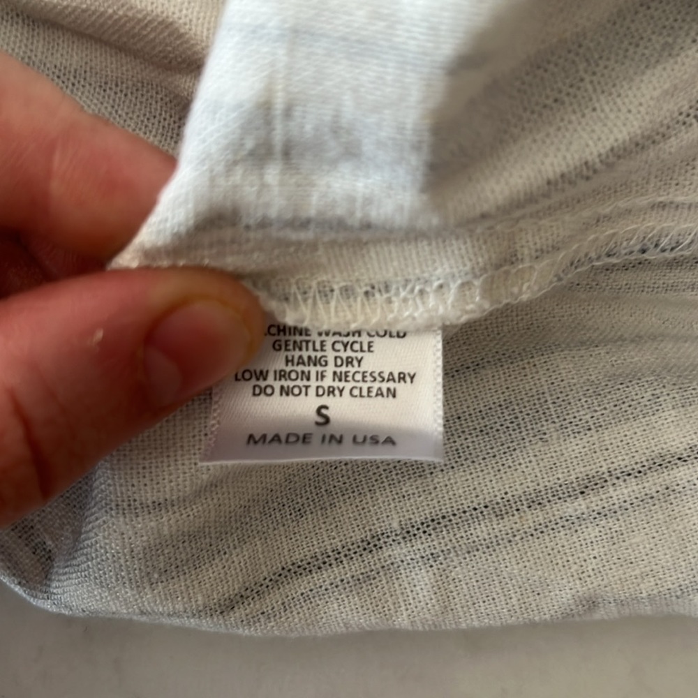 Potter’s Pot Women’s Linen Blend Striped Mini Skirt Size Small - Picture 6 of 6